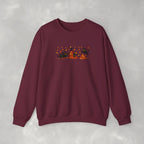 Cute Black Cats Playing in Autumn Leaves, Gildan Unisex Heavy Blend™ Crewneck Sweatshirt