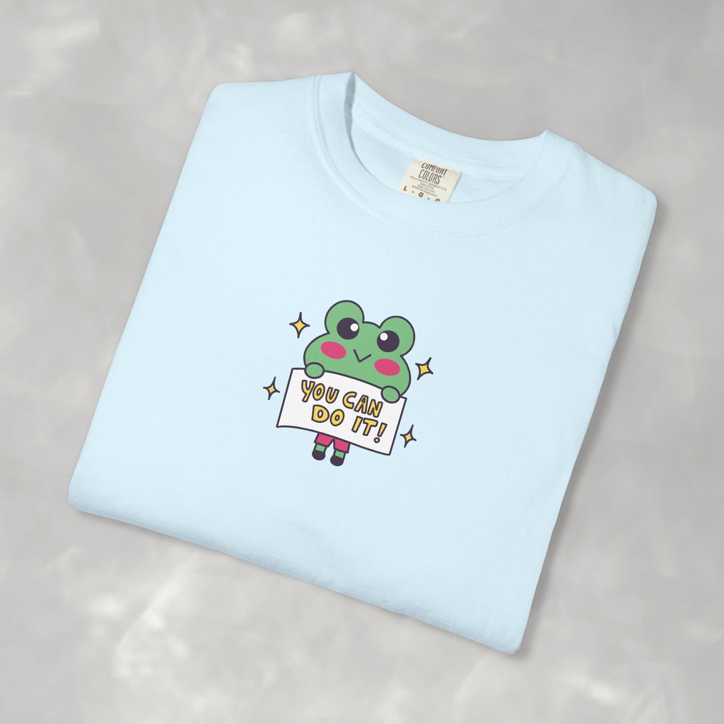 You Can Do It, Cute Motivational Frog Unisex Comfort Colors Tee for OT, PT, Speech Therapist