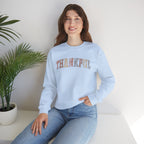 Thankful Cute Boho Trendy Gildan Unisex Heavy Blend™ Crewneck Sweatshirt for Autumn, Fall, Thanksgiving