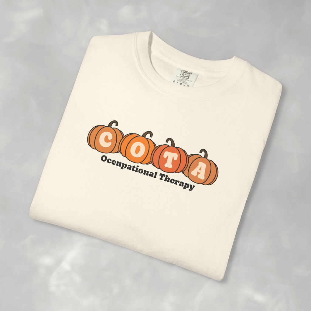 COTA Fall Pumpkins Comfort Colors Garment-Dyed T-shirt for Occupational Therapy Assistants