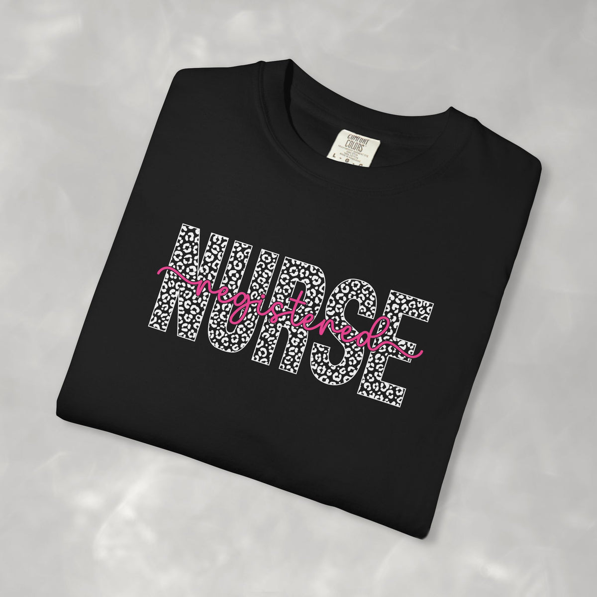 Registered Nurse Leopard Print Comfort Colors Unisex Garment-Dyed T-shirt