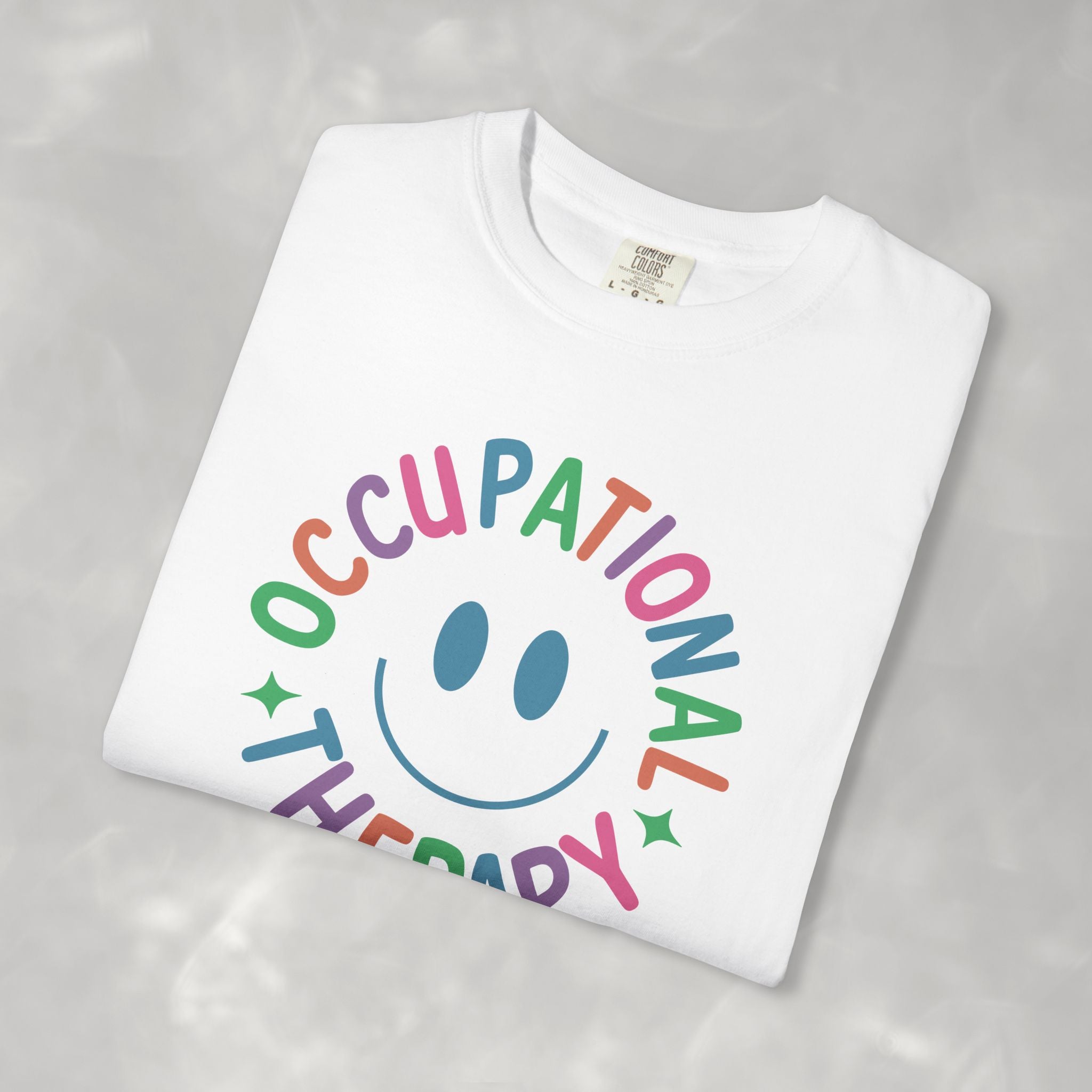 Occupational Therapy, Cute Playful Smile, OT, COTA Comfort Colors Tee