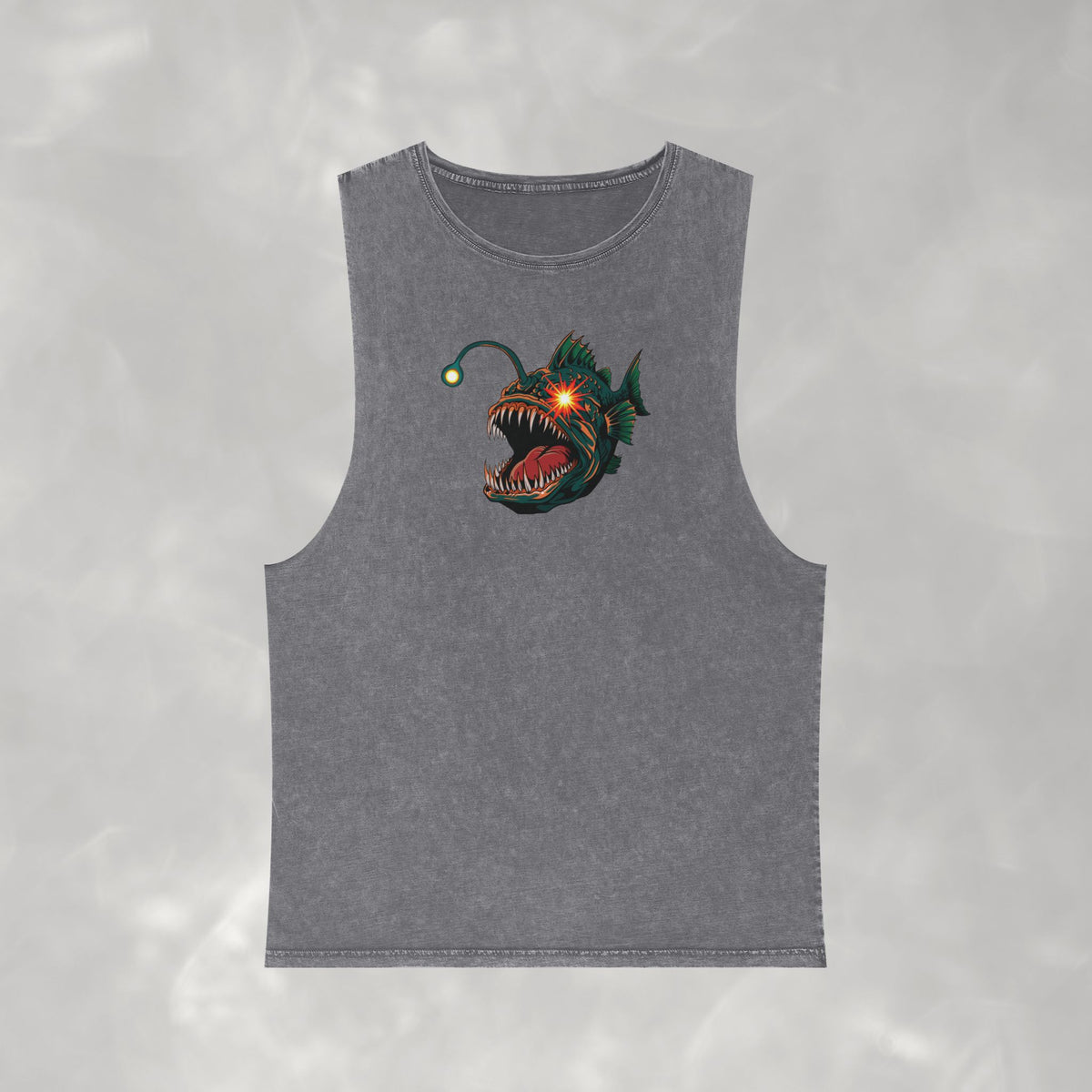 Short Fuse, Angler Fish Questionable Concepts Unisex Stonewash Tank Top