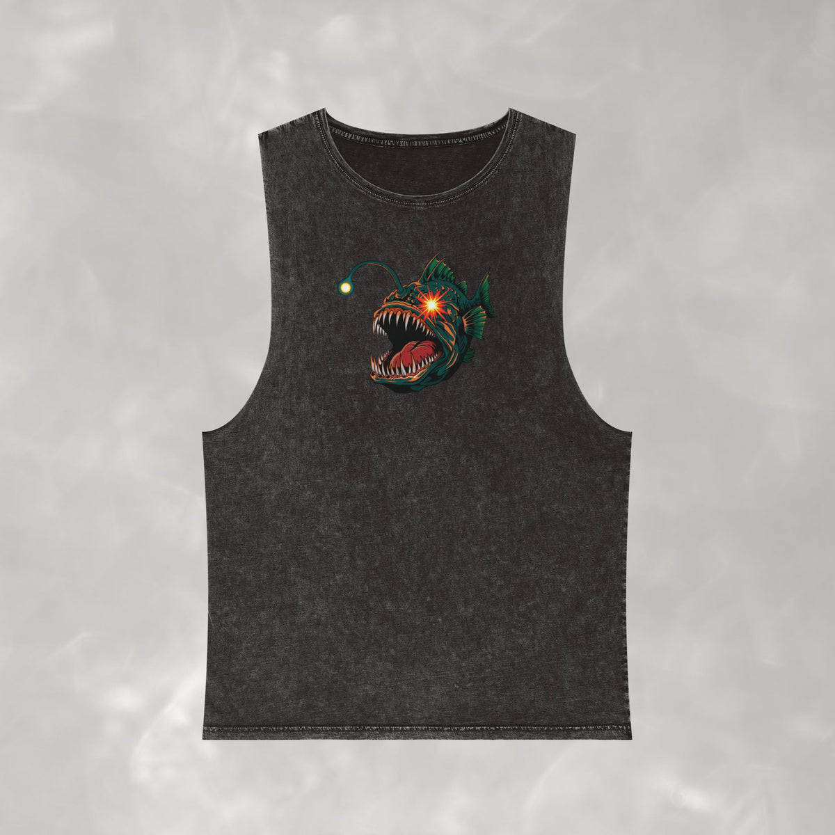 Short Fuse, Angler Fish Questionable Concepts Unisex Stonewash Tank Top