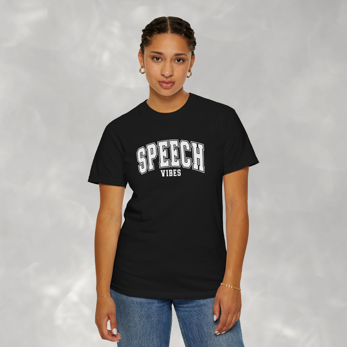 Speech Vibes, Unisex Comfort Colors Tee for SLP, SLPA, Speech Therapy