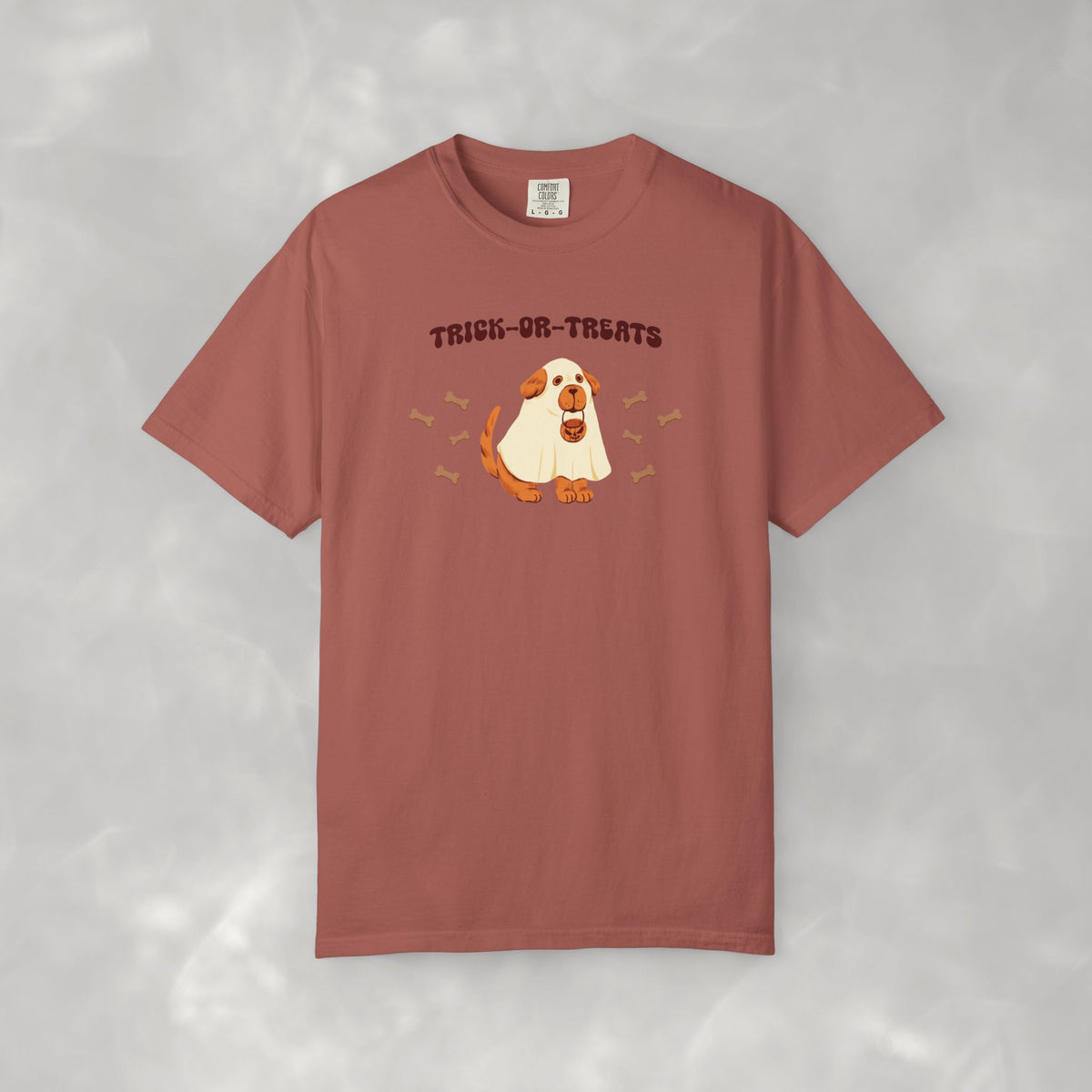 Trick-or-Treats Cute Funny Halloween Dog Lover Unisex Garment-Dyed T-shirt
