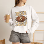 Funny Bend and Snap Football Gildan Heavy Blend Crewneck Sweatshirt for Women