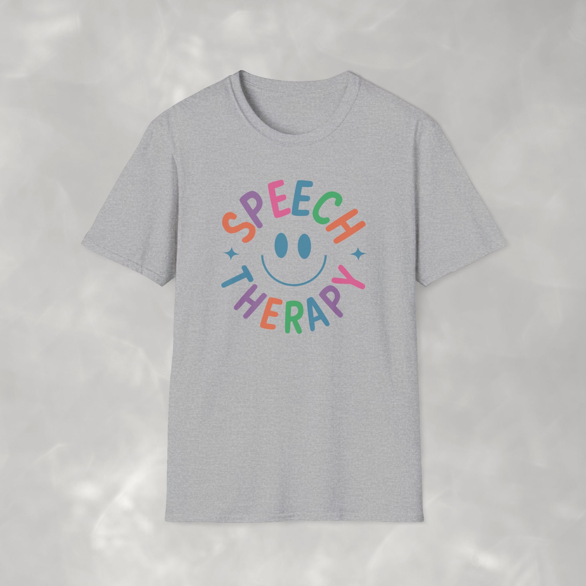 Speech Therapy, Cute Playful Smile, SLP, SLPA Gildan Unisex Softstyle T-Shirt