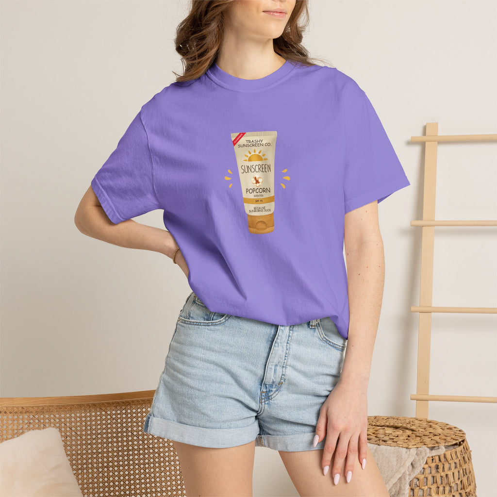 Popcorn Scented Sunscreen, Funny, Random Questionable Concepts Comfort Colors Tee