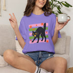 Spooky, Cute Black Cat, Halloween Comfort Colors Tee Unisex