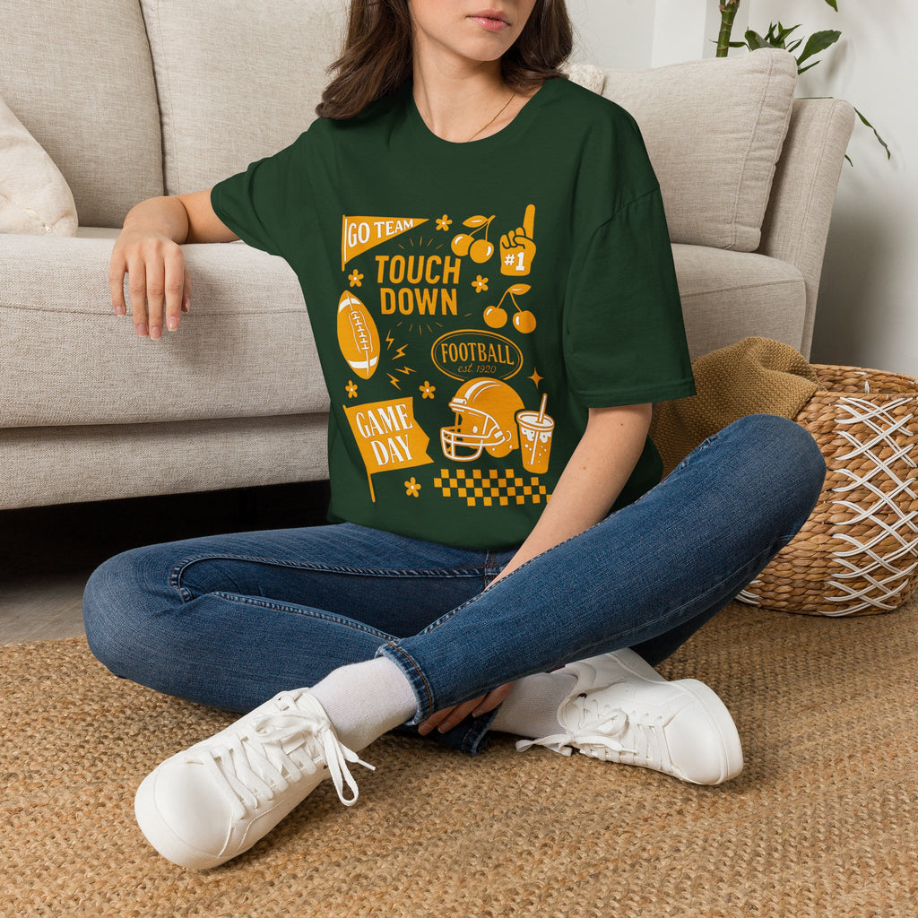 Football Season, Touchdown, Gameday, Cute Gildan Unisex Softstyle T-Shirt