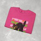 Spooky, Cute Black Cat, Halloween, Gildan Unisex Heavy Blend™ Crewneck Sweatshirt