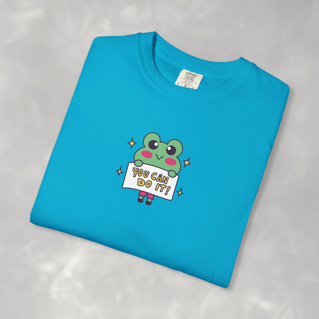 You Can Do It, Cute Motivational Frog Unisex Comfort Colors Tee for OT, PT, Speech Therapist