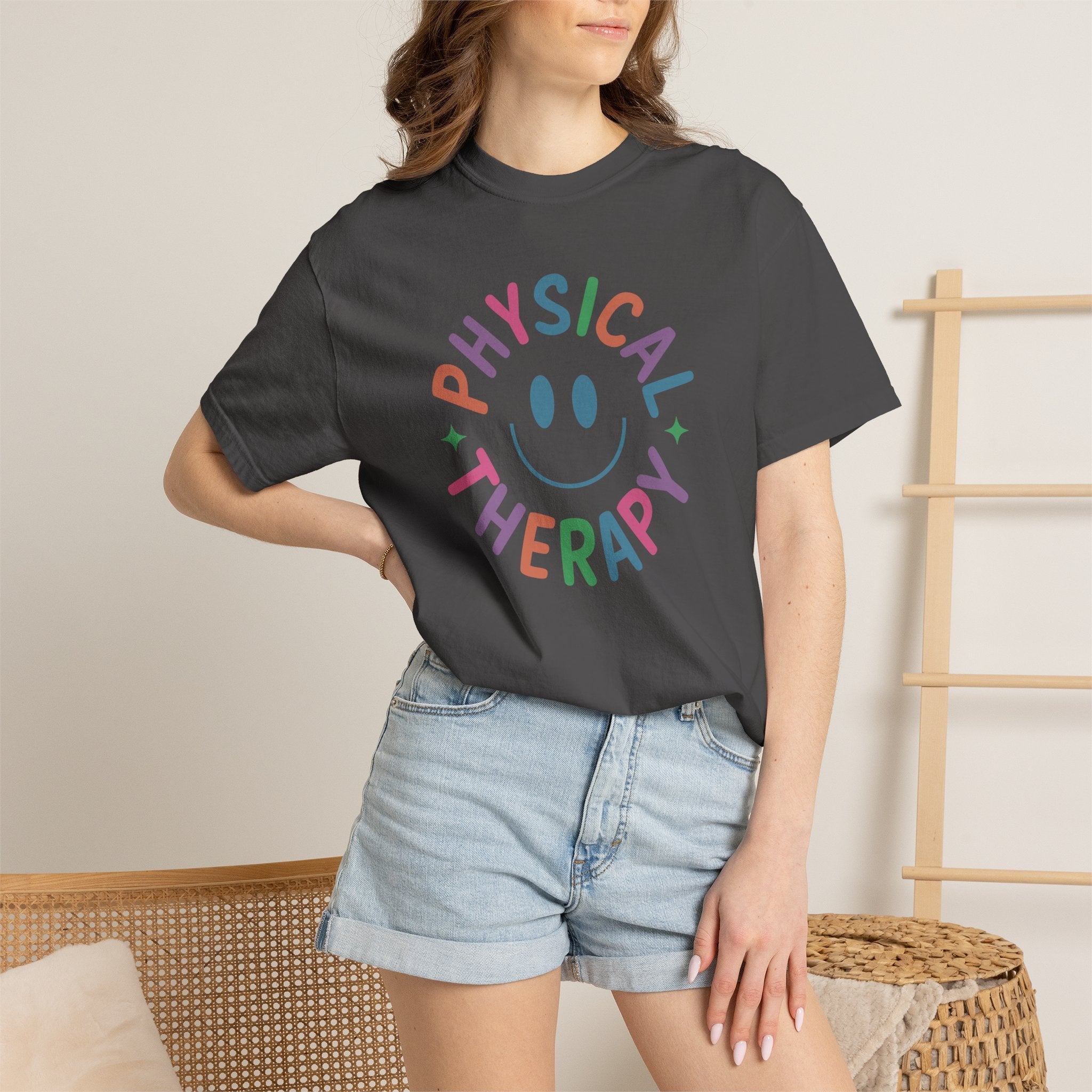 Physical Therapy, Cute Playful Smile, PT, PTA Unisex Comfort Colors Tee