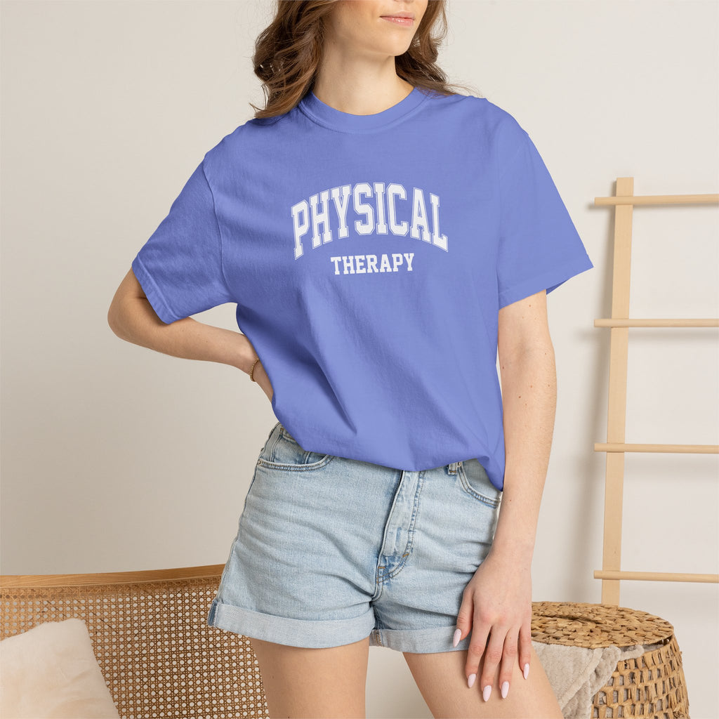 Physical Therapy, Therapist Classic Varsity Style Comfort Colors Tee