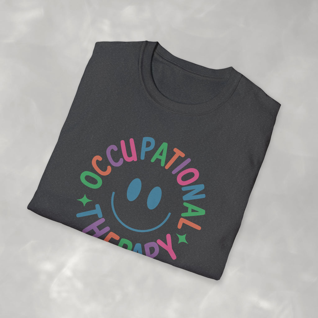 Occupational Therapy, Cute Playful Smile, OT, COTA Unisex Softstyle T-Shirt