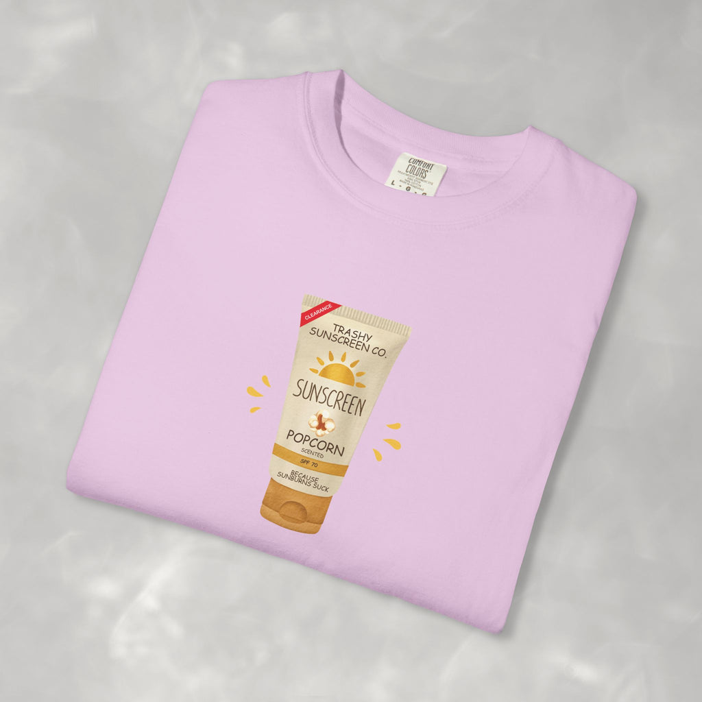 Popcorn Scented Sunscreen, Funny, Random Questionable Concepts Comfort Colors Tee