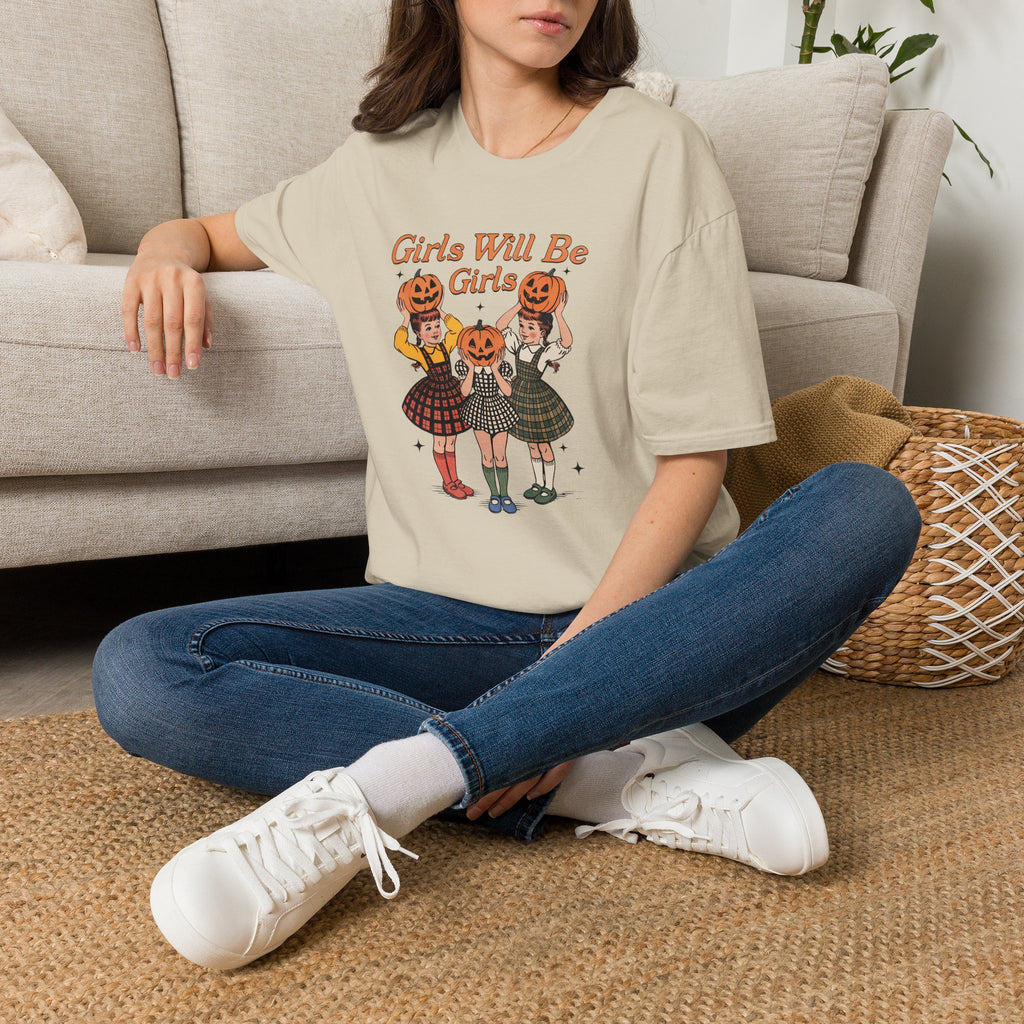 Girls Will Be Girls, Funny Vintage Retro Halloween Gildan Unisex Softstyle T-Shirt
