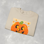 Happy Jack-O-Lantern, Striped Halloween Unisex Heavy Blend™ Crewneck Sweatshirt