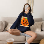 Happy Jack-O-Lantern, Striped Halloween Unisex Heavy Blend™ Crewneck Sweatshirt