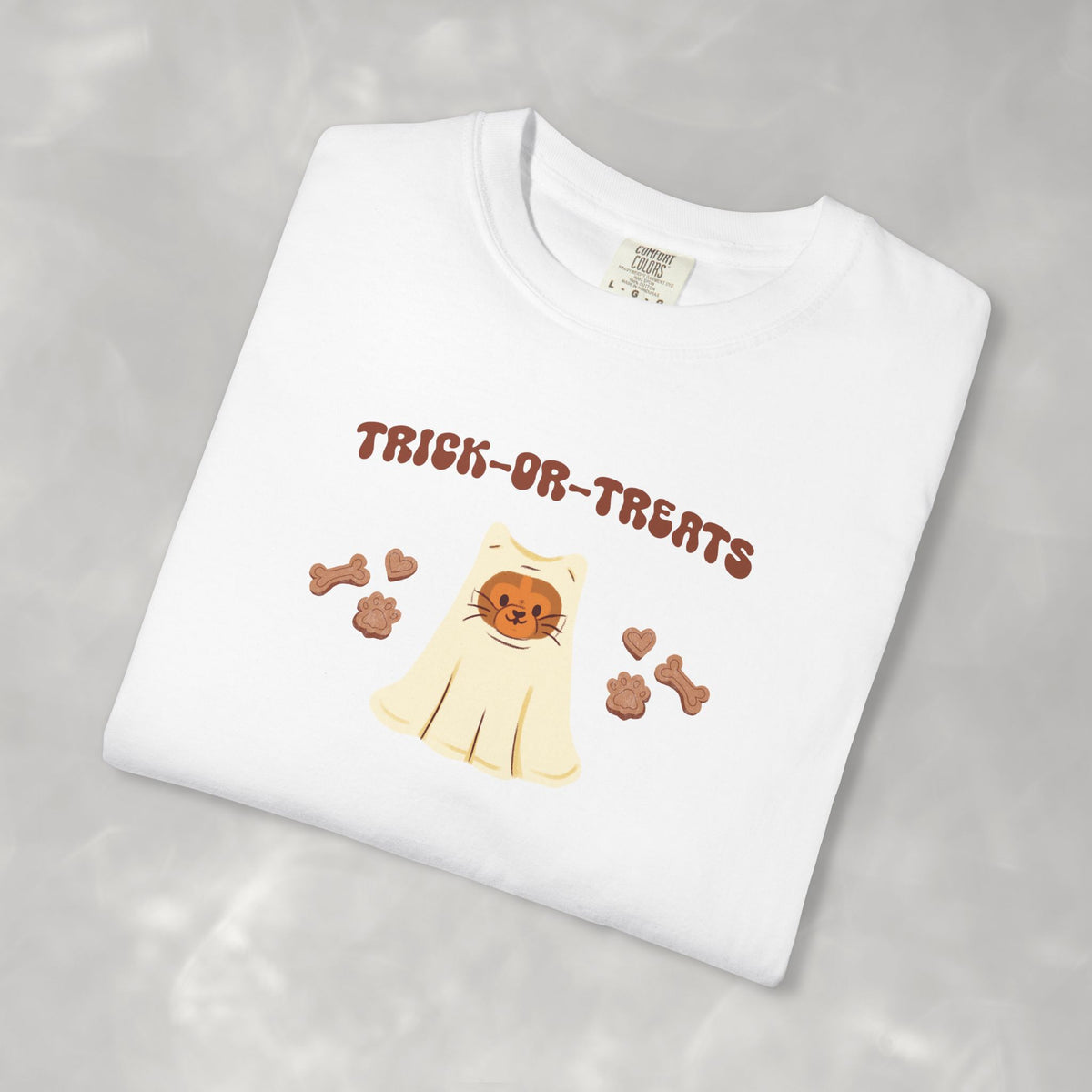 Trick-or-Treats Cute Funny Halloween Cat Lover Comfort Colors Garment-Dyed T-shirt