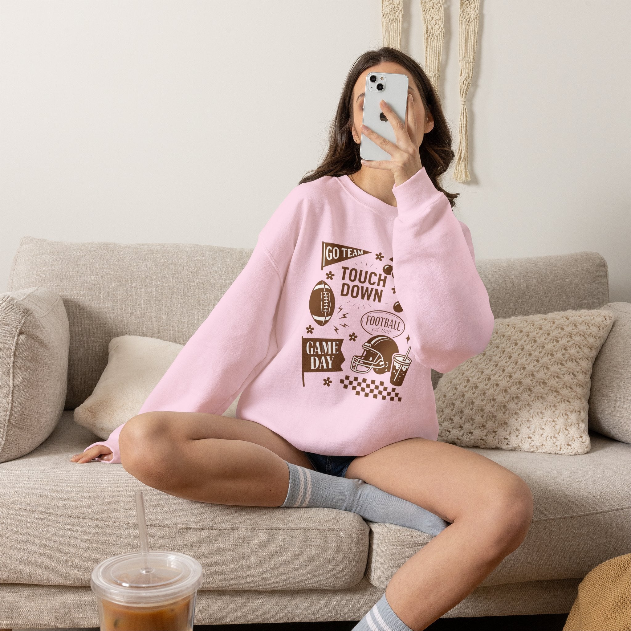 Football Preppy Game Day Gildan Unisex Heavy Blend™ Crewneck Sweatshirt