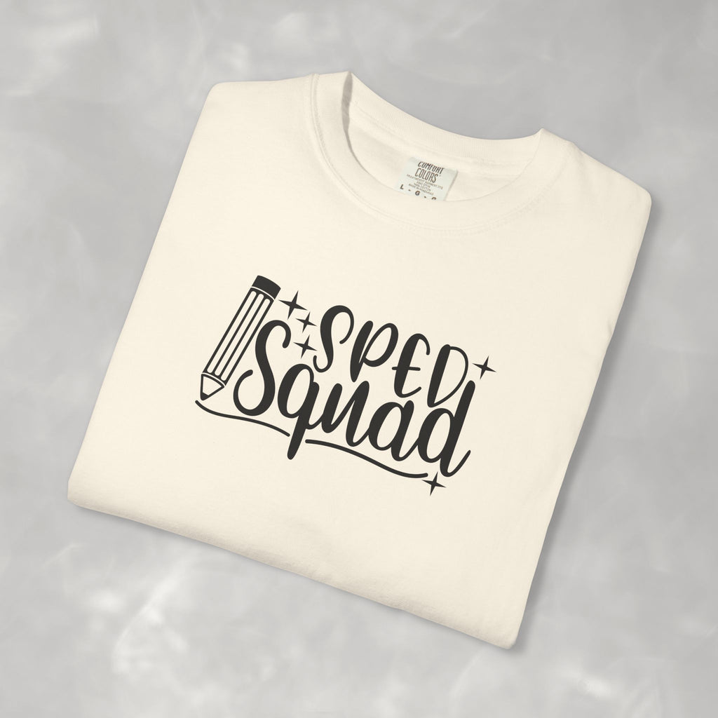 SPED Squad Comfort Colors Gildan Unisex Garment-Dyed T-shirt for Educators, Teachers, Paraprofessionals
