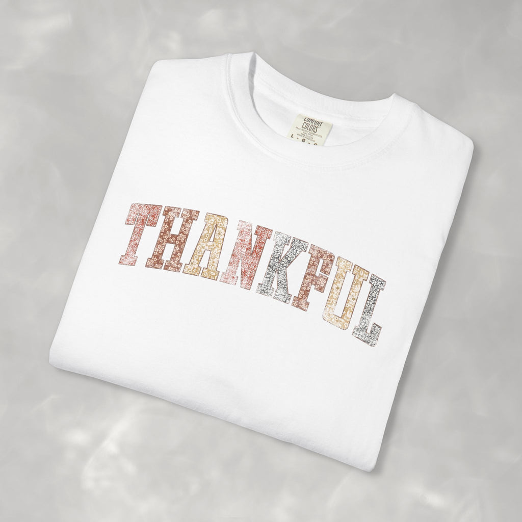 Boho Cute Thankful Comfort Colors Garment-Dyed T-shirt for Thanksgiving