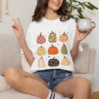 Whimsical Autumn Pumpkins Comfort Color Garment-Dyed T-shirt for Fall, Thanksgiving