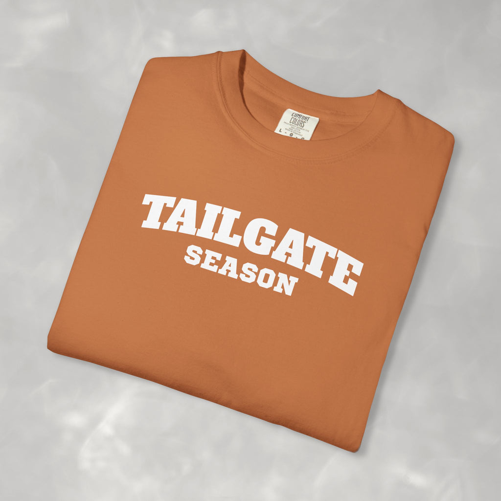 Tailgate Season, Football Game Day Unisex Comfort Colors Tee for Men and Women
