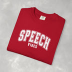 Speech Vibes, Unisex Comfort Colors Tee for SLP, SLPA, Speech Therapy