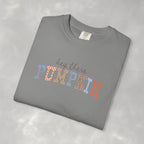 Hey There Pumpkin Distressed Comfort Colors Garment-Dyed T-shirt for Autumn, Fall, Thanksgiving