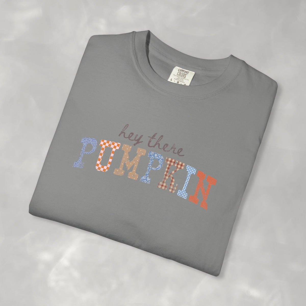 Hey There Pumpkin Distressed Comfort Colors Garment-Dyed T-shirt for Autumn, Fall, Thanksgiving
