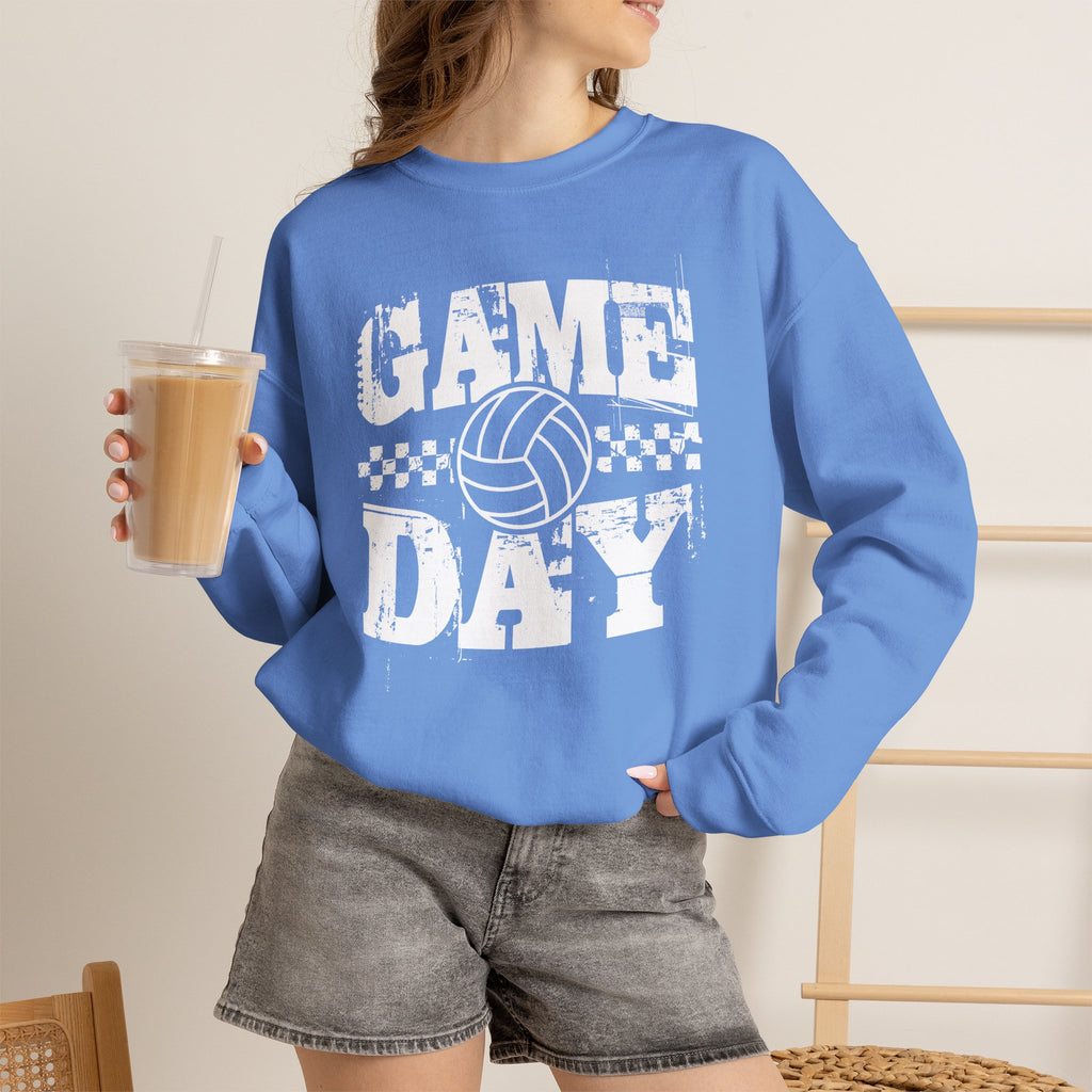 Retro Vintage Volleyball Game Day Gildan Unisex Heavy Blend™ Crewneck Sweatshirt