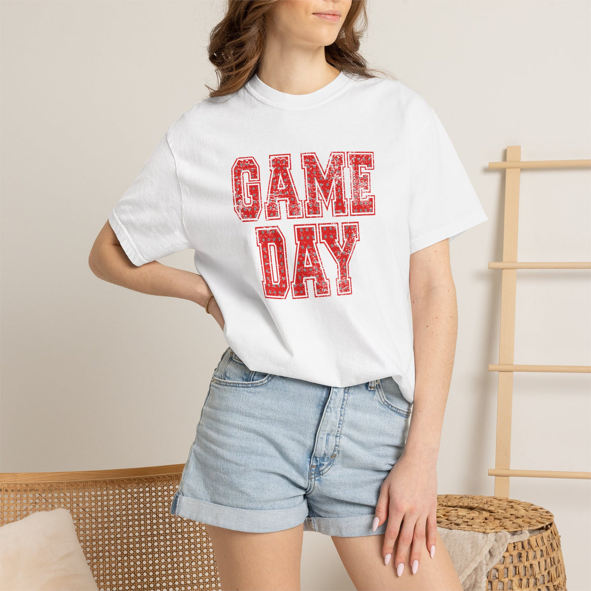 Cute Game Day, Preppy Polka Dot Comfort Colors Tee