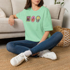 Cute Halloween Spooky Stamps with Cat, Jack-O-Lanter, Skeleton, Gildan Unisex Softstyle T-Shirt