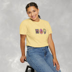 Cute Halloween Spooky Stamps with Cat, Jack-O-Lanter, Skeleton, Comfort Colors Tee