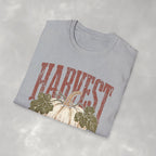 Autumn Harvest, White Pumpkin Retro Gildan Unisex Softstyle T-Shirt