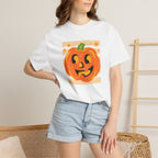 Happy Jack-O-Lantern, Striped Halloween Comfort Colors Unisex Garment-Dyed T-shirt