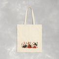 Cute Black Cats Playing in Autumn Leaves Double-Sided Cotton Canvas Tote Bag