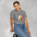 Preppy, Girly, Cute Halloween Ghosts with Cats, Comfort Colors Tee