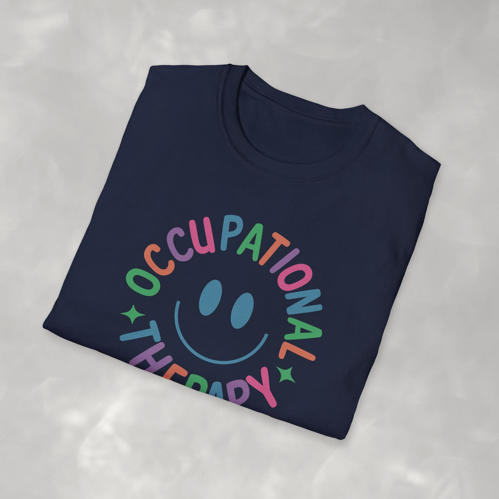 Occupational Therapy, Cute Playful Smile, OT, COTA Unisex Softstyle T-Shirt