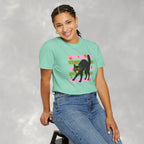 Spooky, Cute Black Cat, Halloween Comfort Colors Tee Unisex