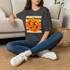 Happy Jack-O-Lantern, Striped Halloween Gildan Unisex Softstyle T-Shirt