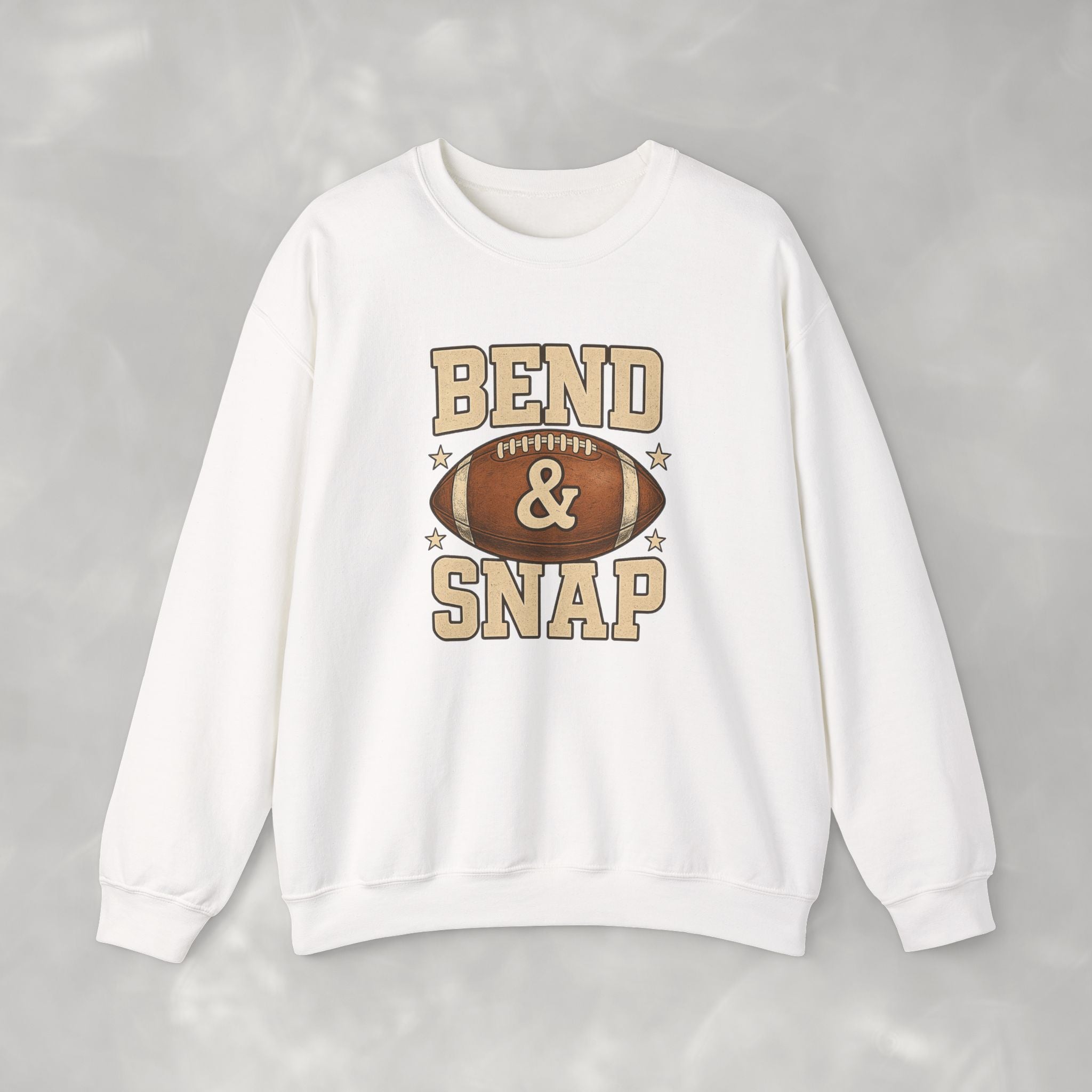 Funny Bend and Snap Football Gildan Heavy Blend Crewneck Sweatshirt for Women