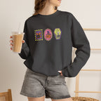 Cute Halloween Spooky Stamps with Cat, Jack-O-Lanter, Skeleton, Gildan Unisex Heavy Blend™ Crewneck Sweatshirt