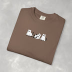 Cute Black Cat Ghosts, Haunted Kitties Halloween Comfort Colors Tee