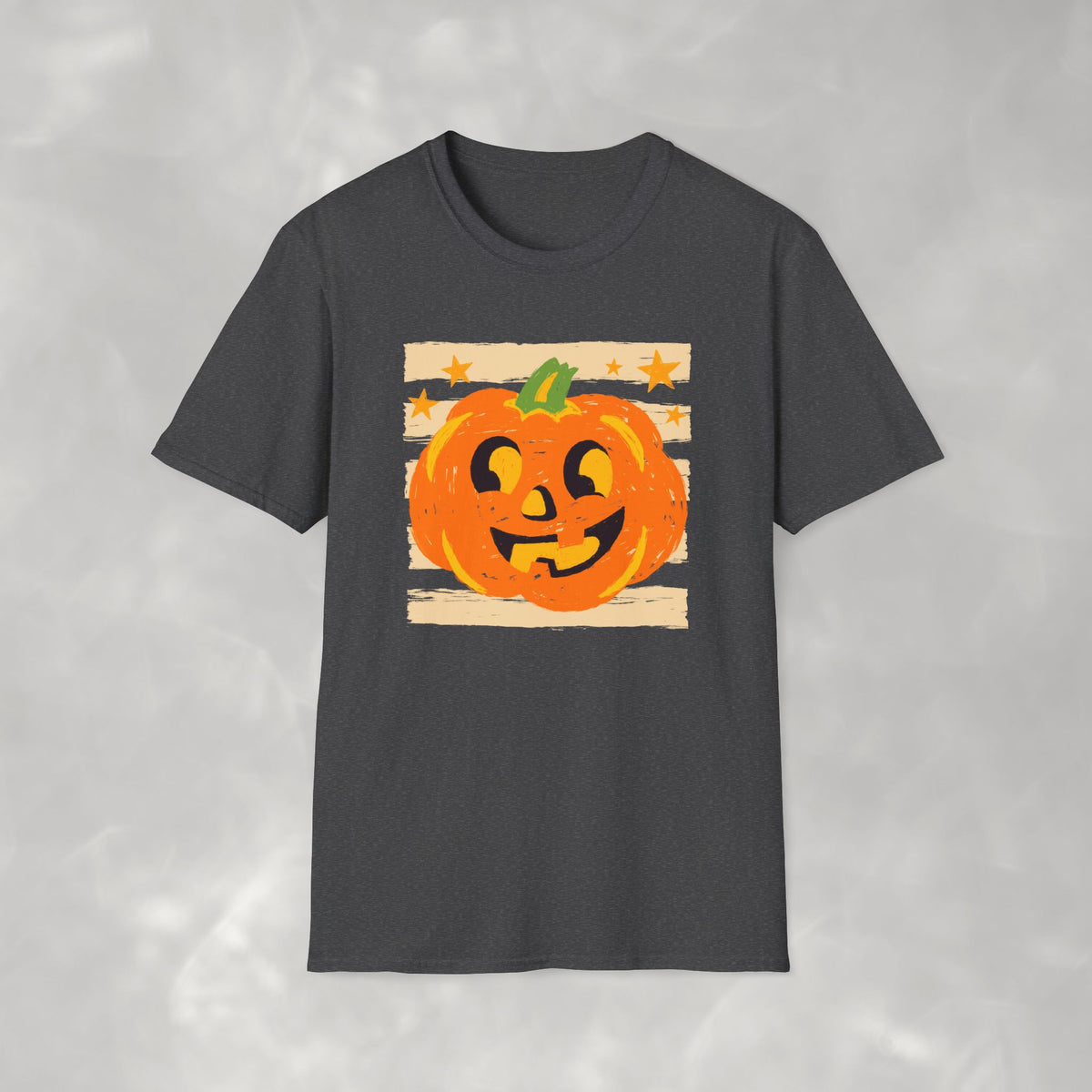 Happy Jack-O-Lantern, Striped Halloween Gildan Unisex Softstyle T-Shirt