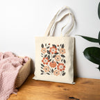Vintage Autmn, Retro Fall Double-Sided Cotton Canvas Tote Bag