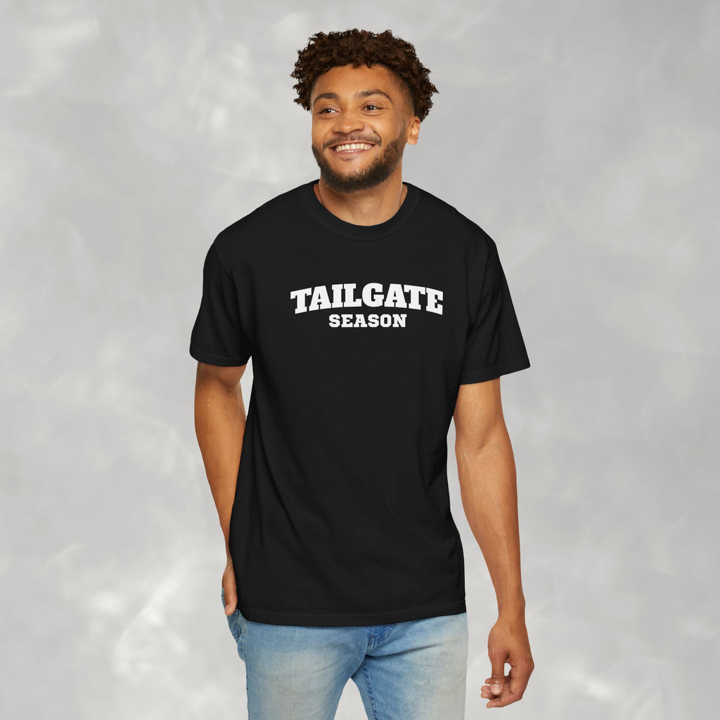 Tailgate Season, Football Game Day Unisex Comfort Colors Tee for Men and Women